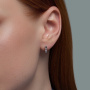 Серьги из серебра с фианитами