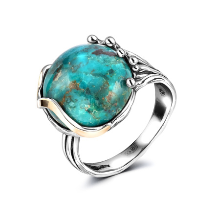 Кольцо из серебра с бирюзой