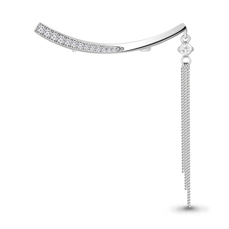 Брошь из серебра с фианитами