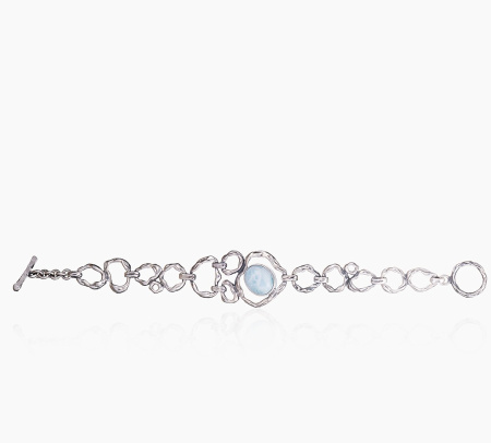 Браслет из серебра с ларимаром