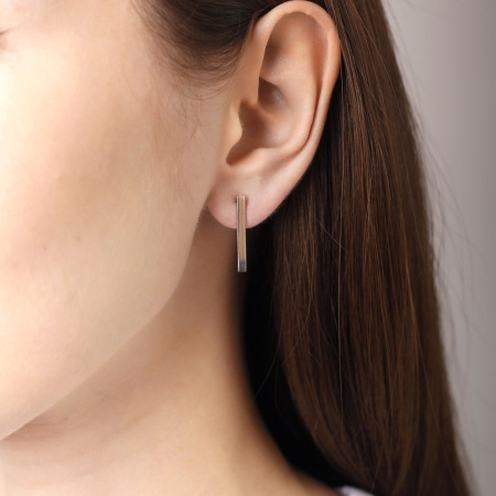 Серебряные пусеты «Геометрия»