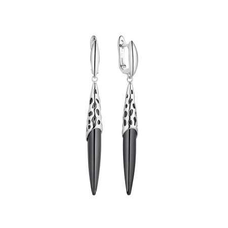 Серьги из серебра с керамикой