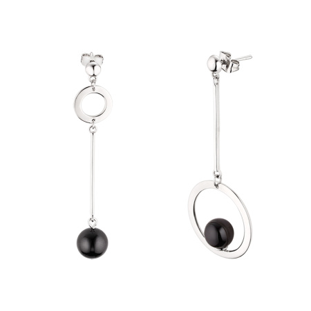 Серебряные серьги с керамикой