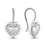 Серебряные серьги «Сердечки» с фианитами