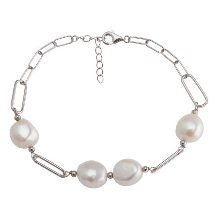 Браслет из серебра с жемчугом