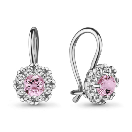 Детские серьги из серебра с фианитами