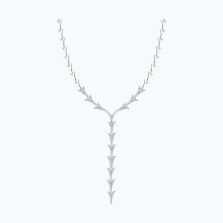 Колье из серебра с фианитами
