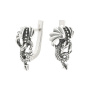 Серебряные серьги «Дракон»