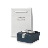Серьги из серебра с жемчугом и фианитами