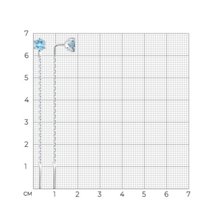 Серьги протяжки из серебра с топазами SOKOLOV