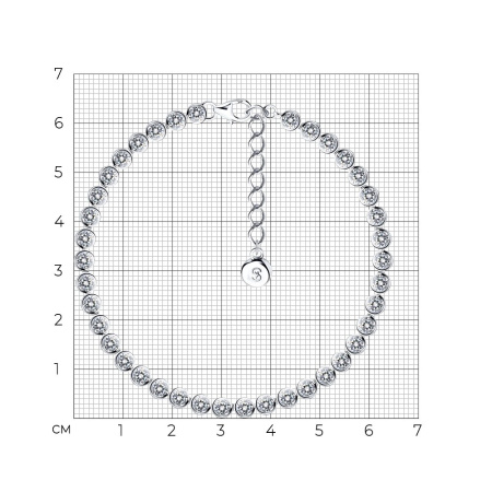 Серебряный браслет с фианитами