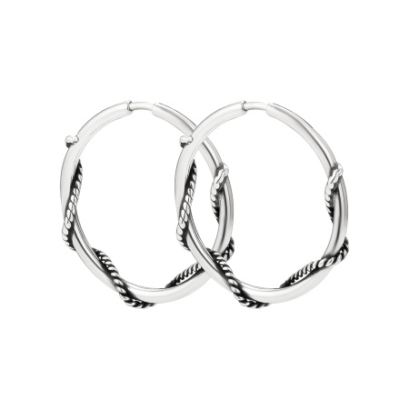 Серьги из серебра кольца