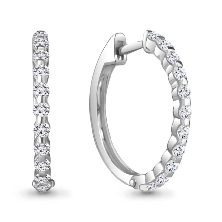 Серебряные серьги с фианитом