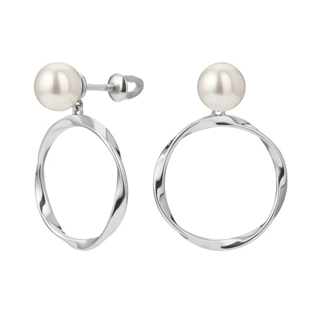Серебряные серьги с жемчугом