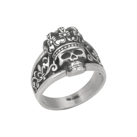 Серебряное мужское кольцо «Корона»