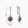 Серебряные серьги «Кассиопея» с гранатом
