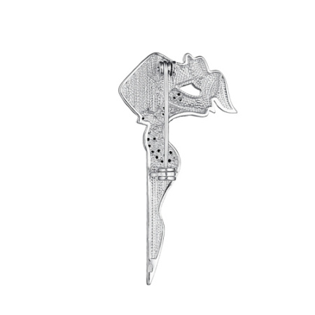 Брошь из серебра с фианитами «Страсть в стиле Гетсби»