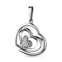Серебряная подвеска с фианитами «Сердце»