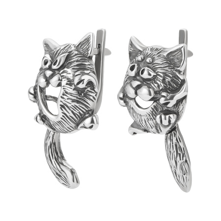 Серебряные серьги «Кошарики»