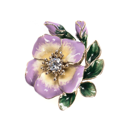 Серебряное кольцо «Шиповник»