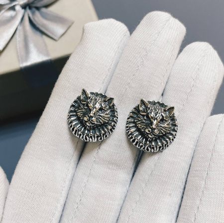 Серьги из серебра «Вельможа» кот