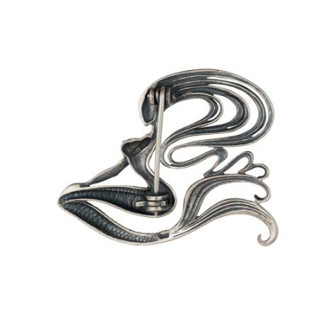 Серебряная брошь «Русалка»