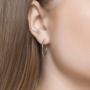 Серьги конго из серебра 2,5 см