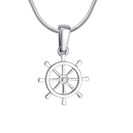 Подвеска из серебра «Штурвал»