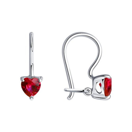 Детские серебряные серьги с фианитами