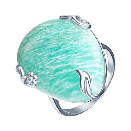 Кольцо из серебра с амазонитом