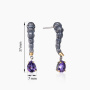 Серебряные серьги «Аметистовая Змея» с аметистом