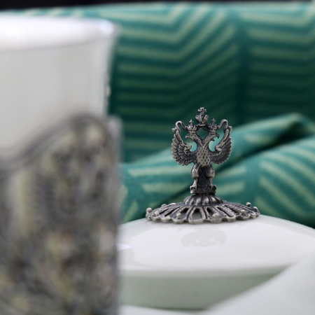 Сахарница "Герб" с чернением