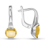 Серьги из серебра с цитрином