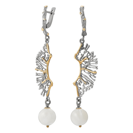 Серьги из серебра с позолотой