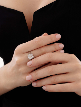 Кольцо из серебра с бриллиантом