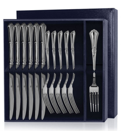 Серебряный набор «Фаворит» 12 предметов столовые ножи и вилки