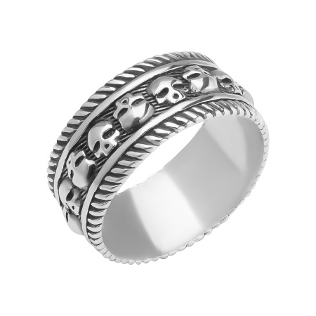 Кольцо из серебра 925 Череп оберег