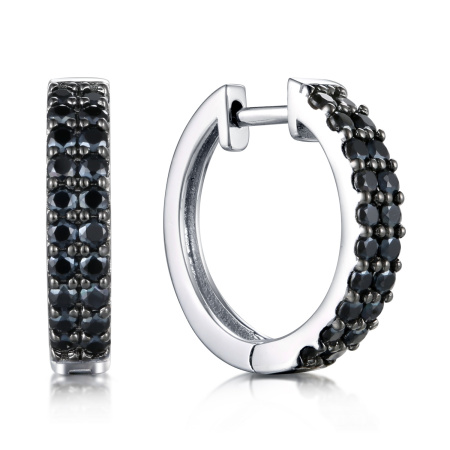 Серьги из серебра со шпинелью