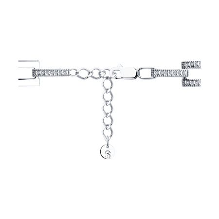 Браслет из серебра с фианитами