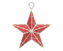 Серебряная елочная игрушка «Звезда с эмалью»