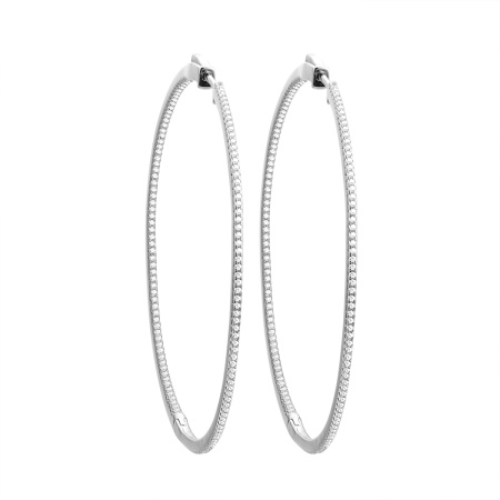 Серьги из серебра конго с фианитами