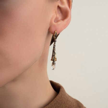 Серьги из серебра с эмаью «Ар-Нуво»