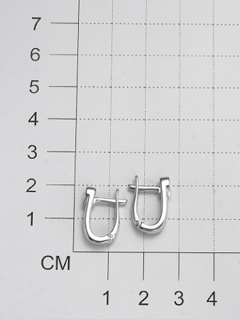 Серьги из серебра с бриллиантом