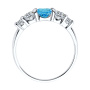 Кольцо из серебра с топазом и фианитами