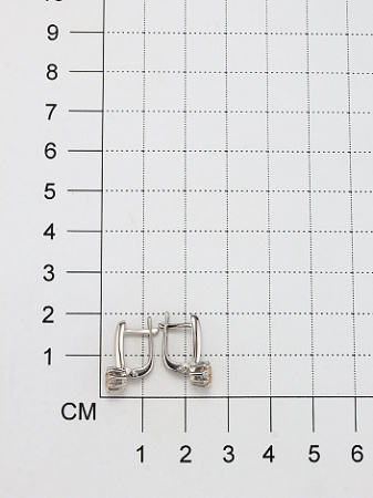 Серьги серебряные с бриллиантами