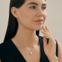 Колье из серебра с эмалью «Мишка»