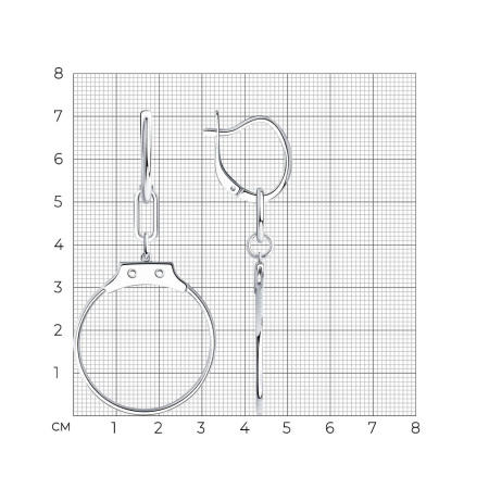 Серьги из серебра Sokolov «Наручники»