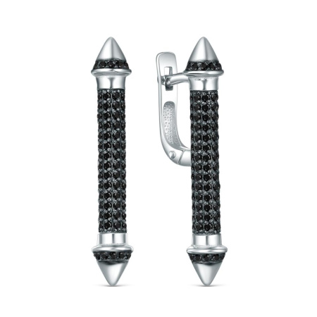 Серьги из серебра с фианитами