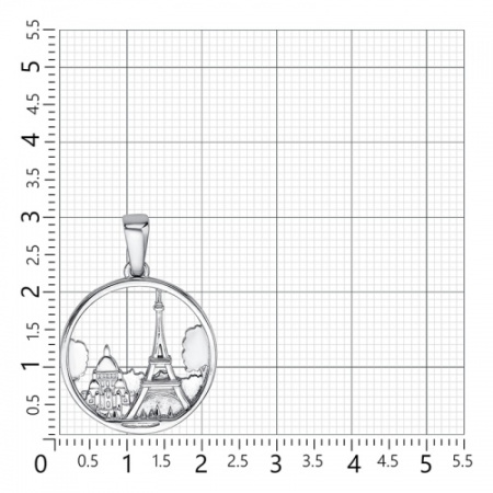 Подвеска из серебра «Париж»