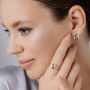 Серьги из серебра с бриллиантом